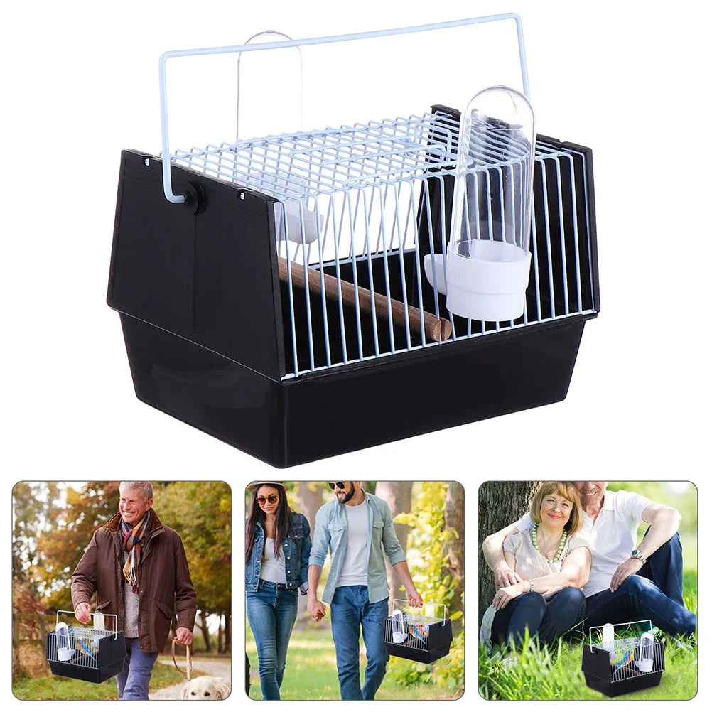 Cage voyage portable en plastique pour perroquet