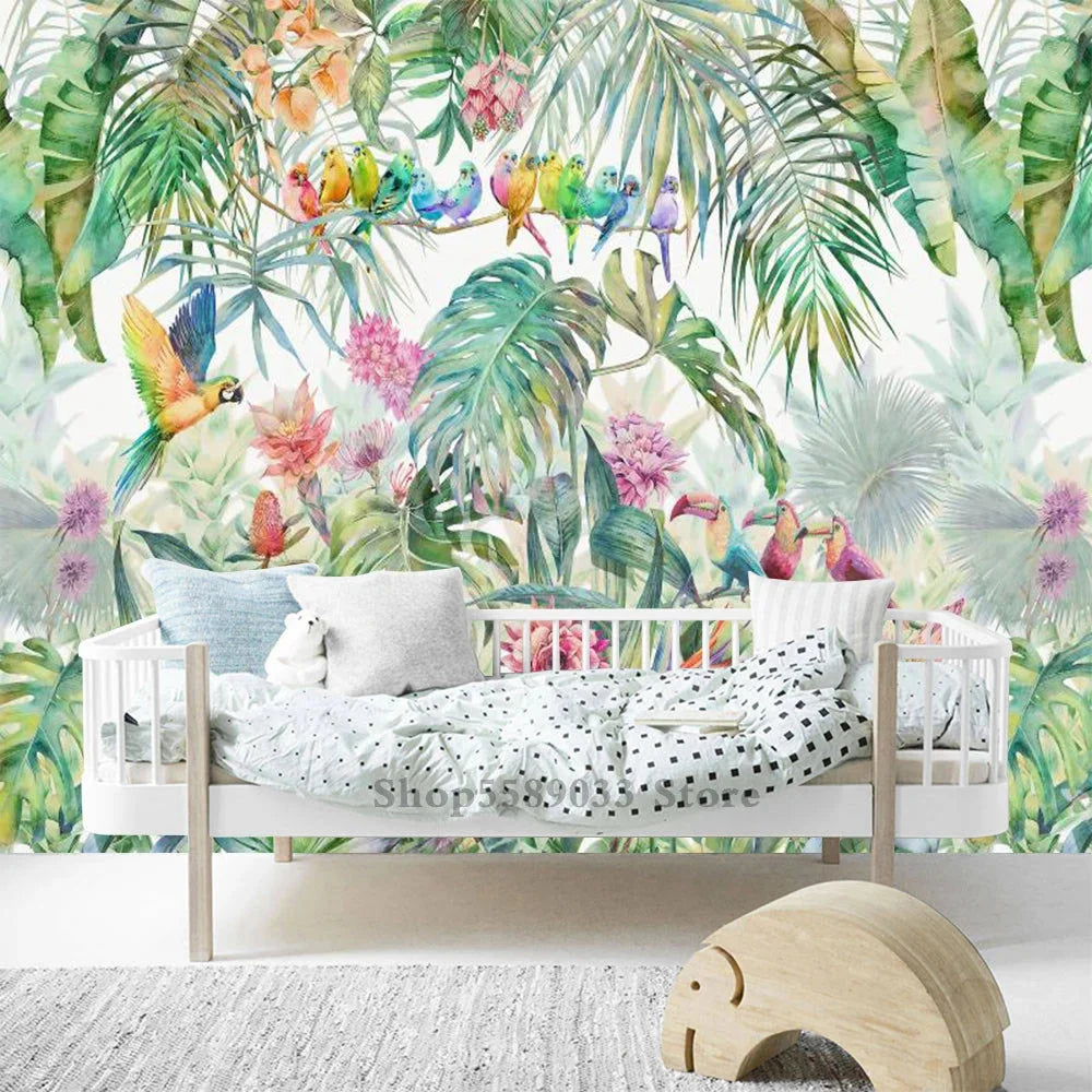 Papier peint perroquet