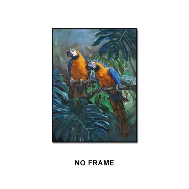 Tableau peinture perroquet