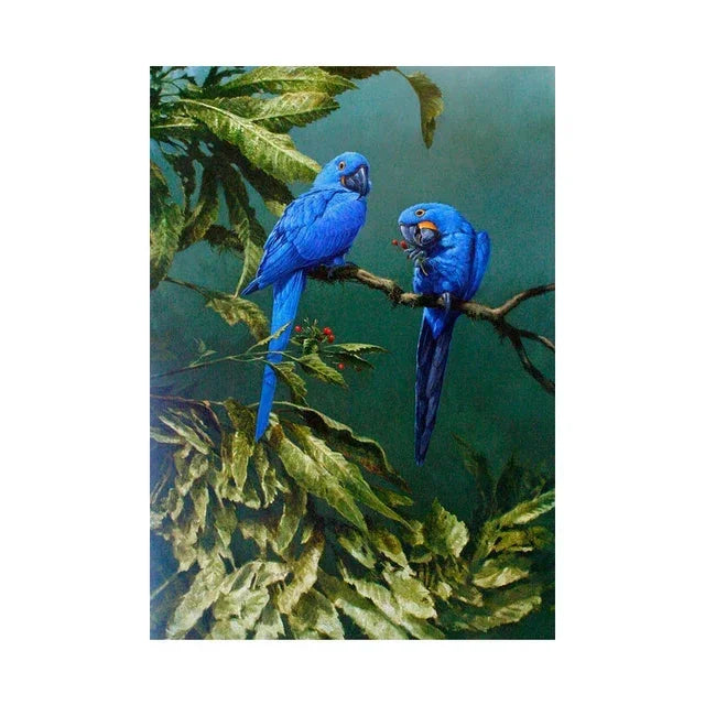 Tableau peinture perroquet