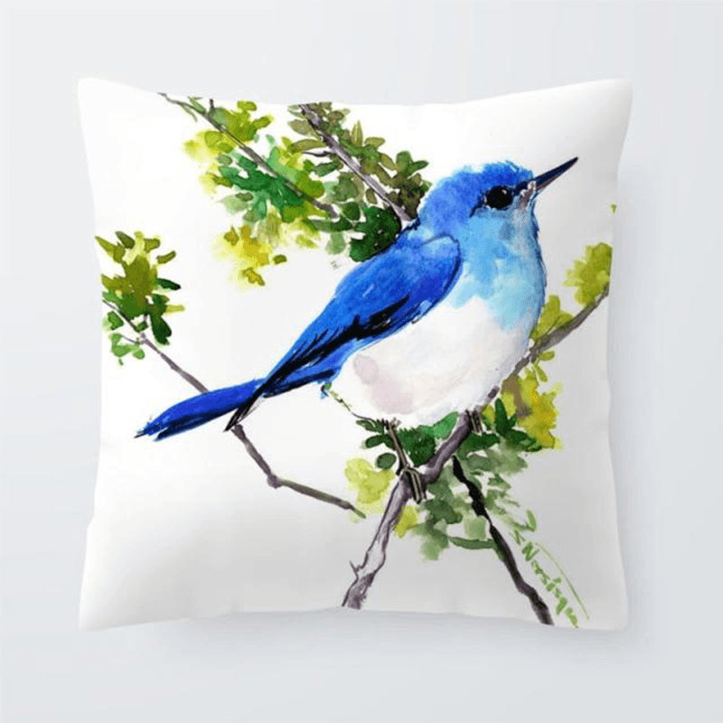 Coussin avec perroquet