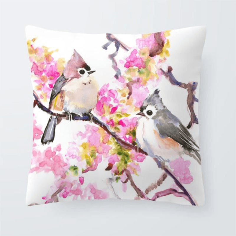 Coussin avec perroquet