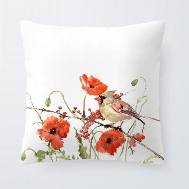 Coussin avec perroquet