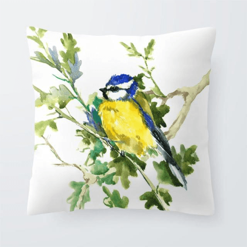 Coussin avec perroquet