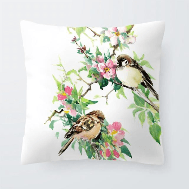 Coussin avec perroquet