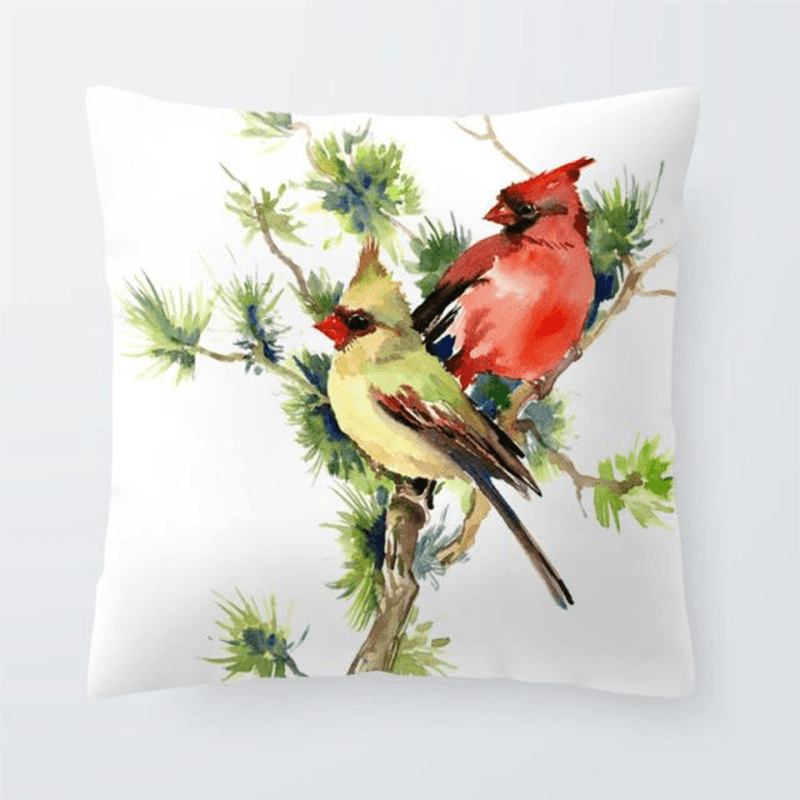 Coussin avec perroquet