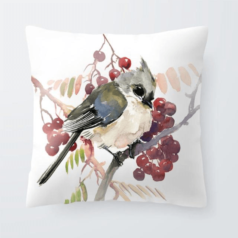 Coussin avec perroquet