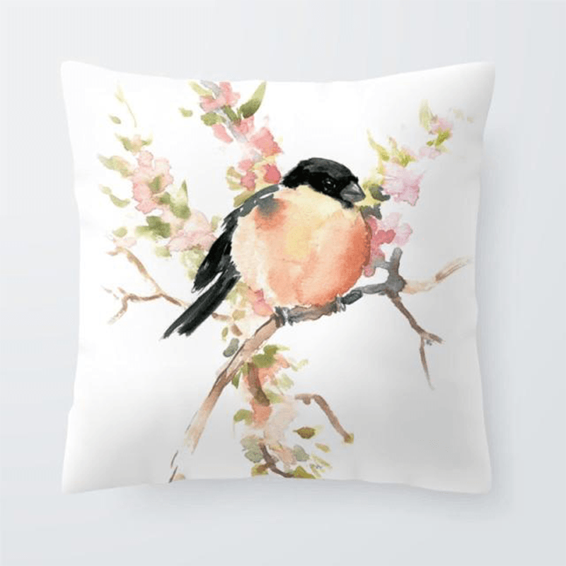 Coussin avec perroquet