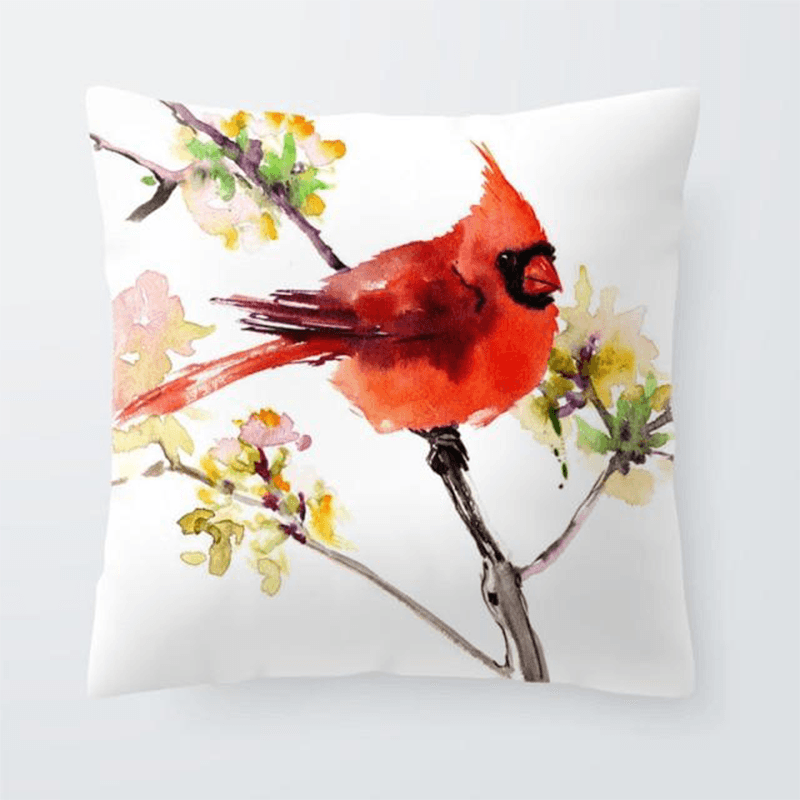 Coussin avec perroquet