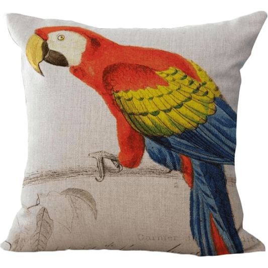 Coussin d ete avec perroquet