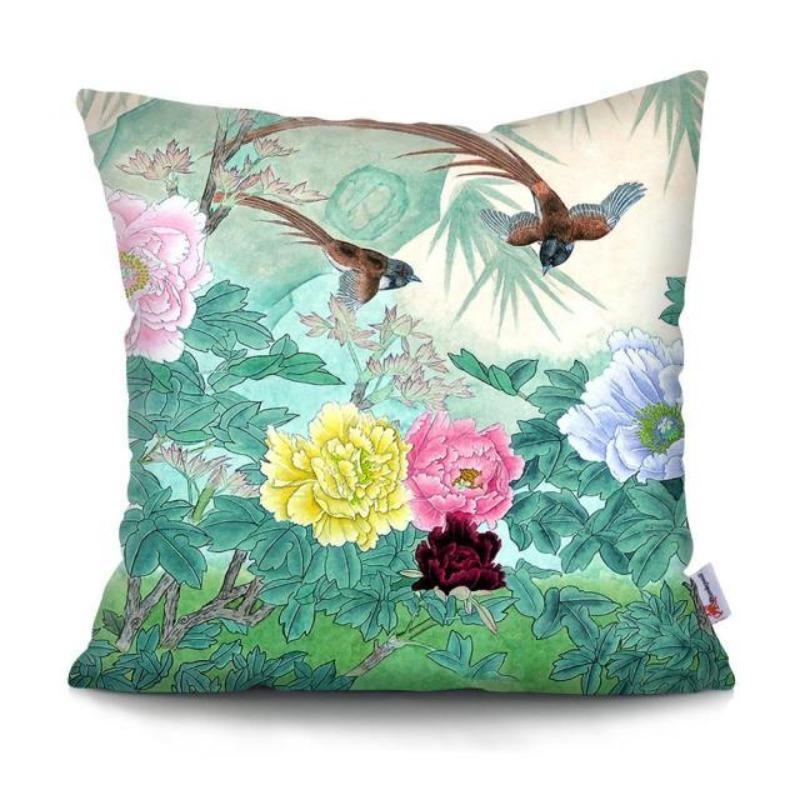 Coussin décoratif perroquet
