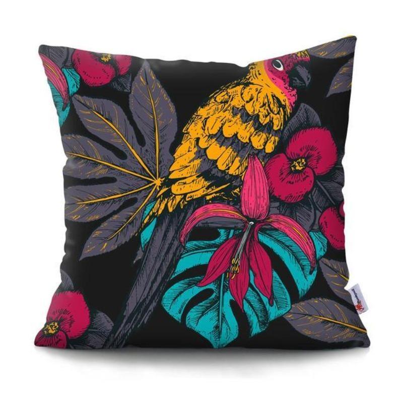 Coussin décoratif perroquet