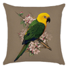 Coussin motif perroquet