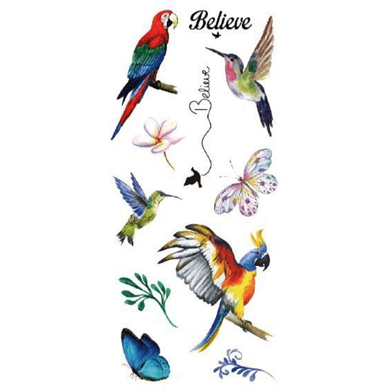 Dessin perroquet pour tatouage