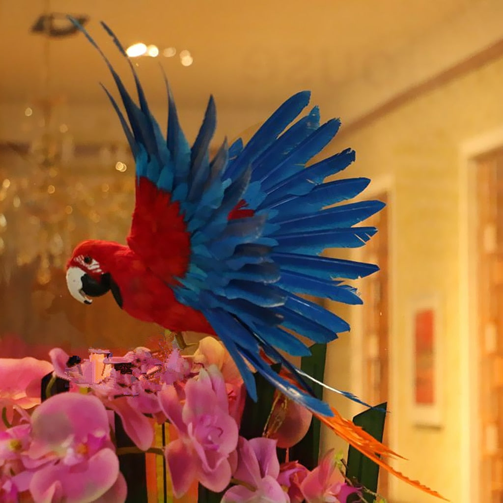 Figurine perroquet ara