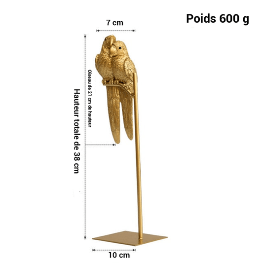 Figurine perroquet en resine