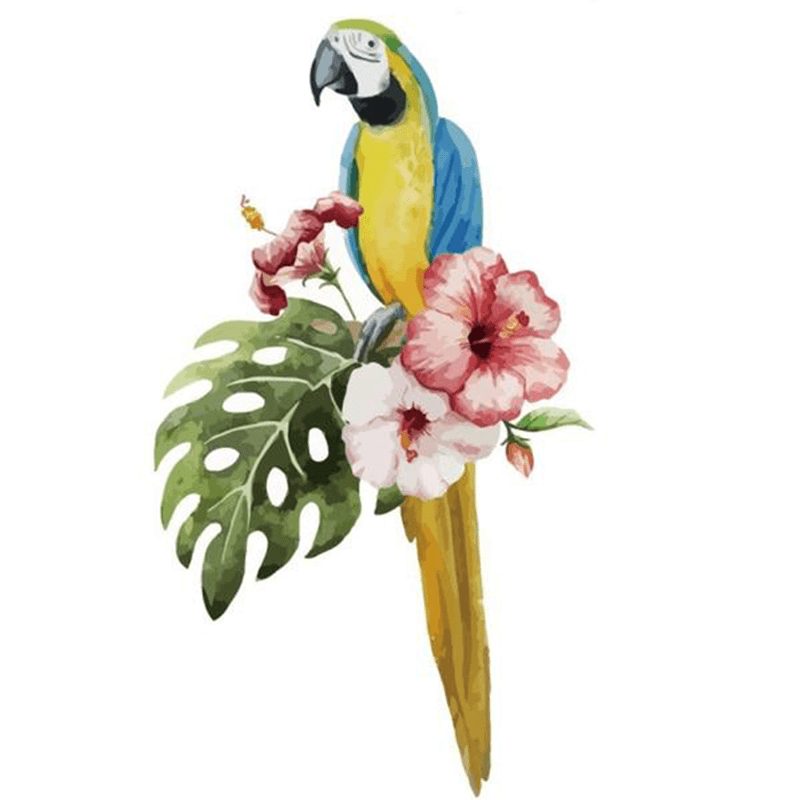 Fleur perroquet tatouage