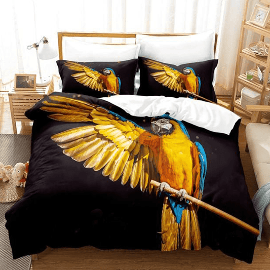 Housse de couette 2 places perroquet