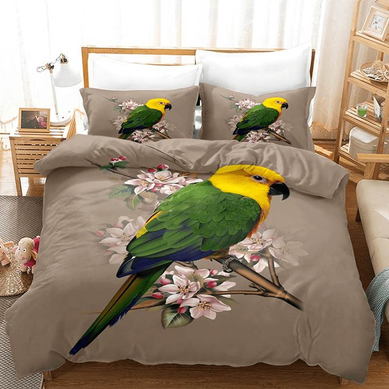 Housse de couette avec perroquet