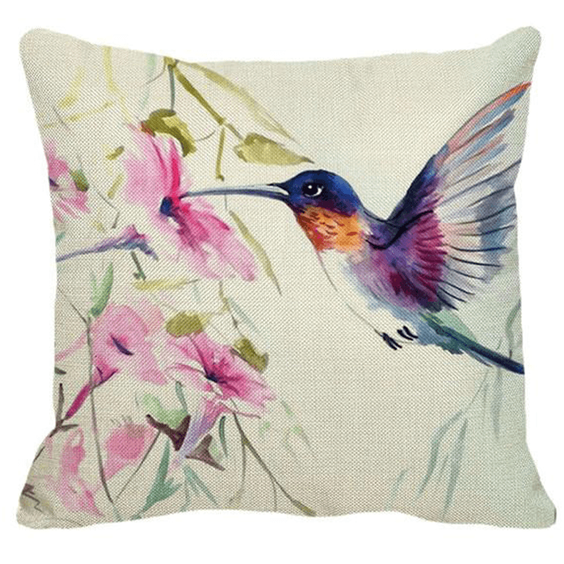 Housse de coussin perroquet