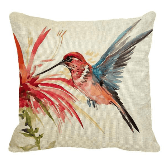Housse de coussin perroquet