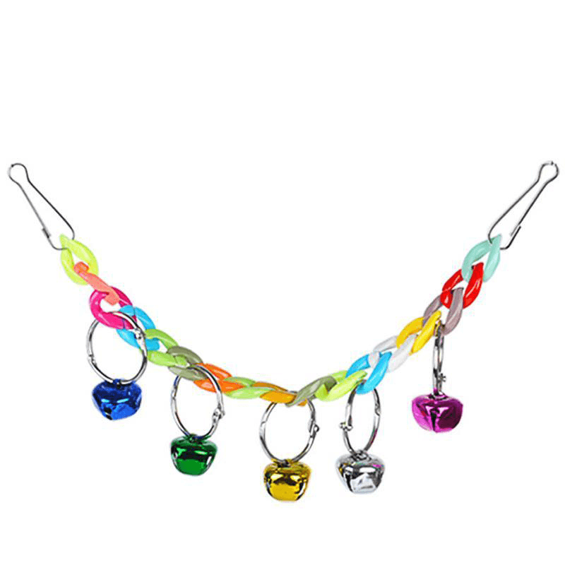 Jouet fixé à la cage perroquet