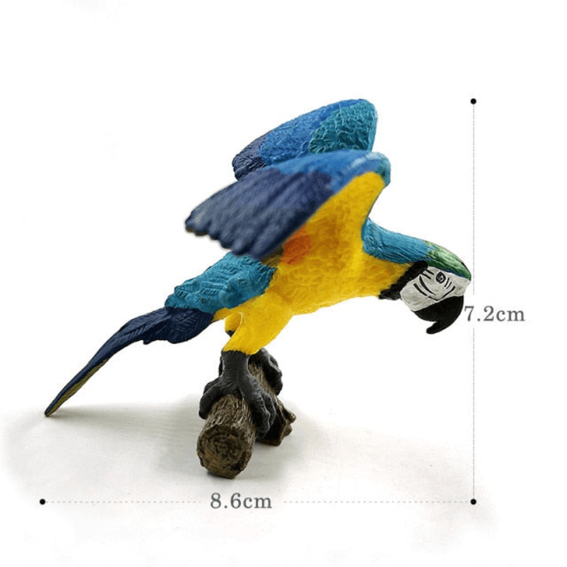 Perroquet bleu figurine