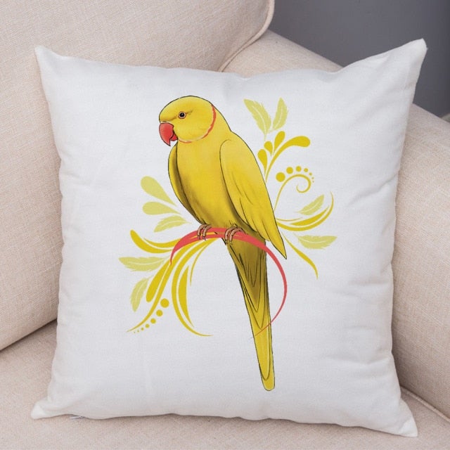 Perroquet coussin