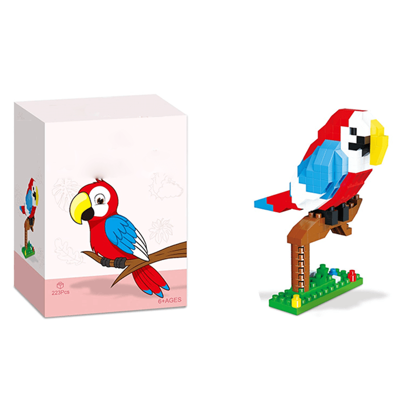 Pixel art perroquet kawaii