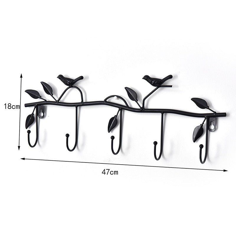 Porte manteau mural perroquet