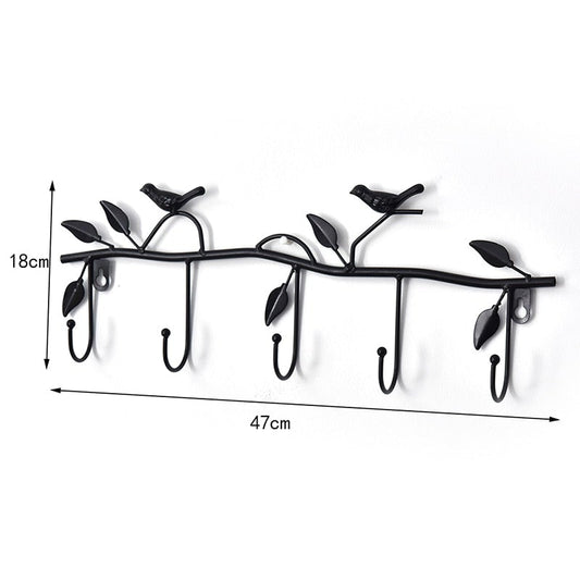 Porte manteau mural perroquet