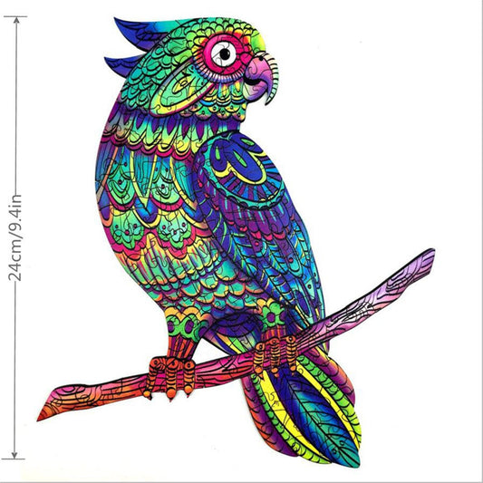 Puzzle 3D perroquet en bois