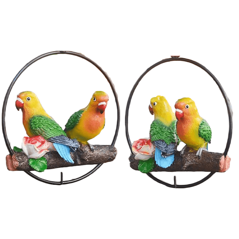 Statue couple de perroquet