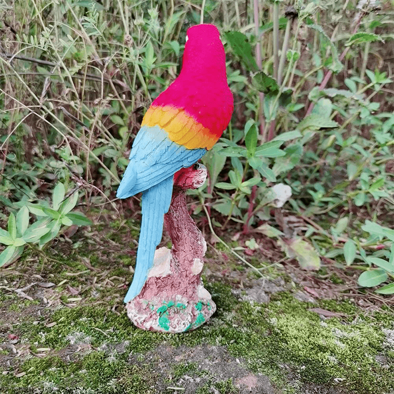Statue perroquet rose
