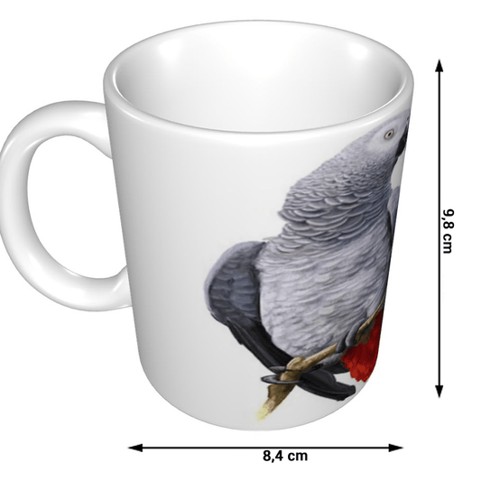 Tasse motif perroquet