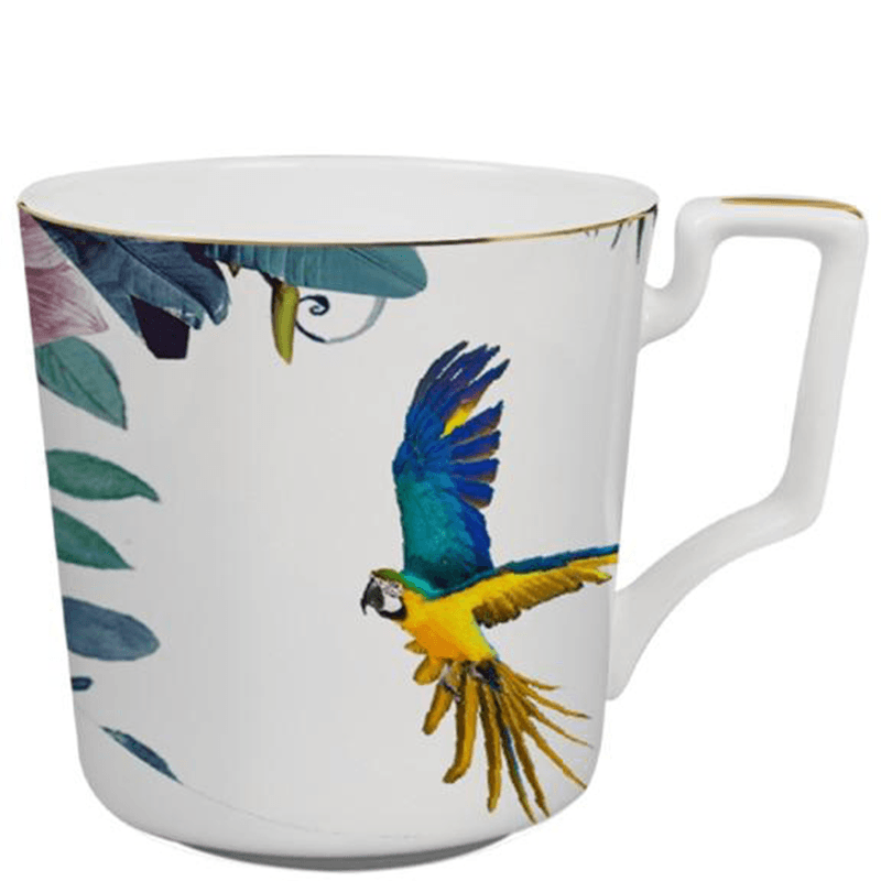 Tasses avec perroquet