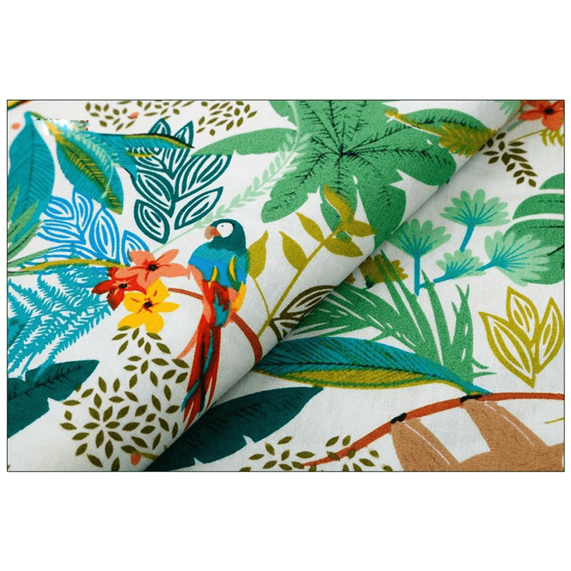 Tissu jungle perroquet