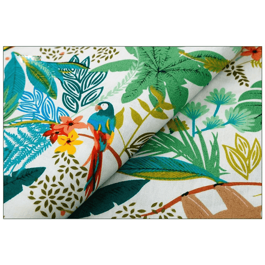 Tissu jungle perroquet