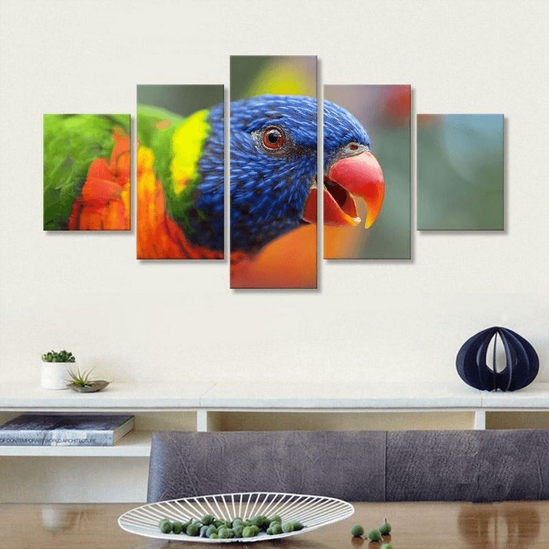 Toile imprime perroquets