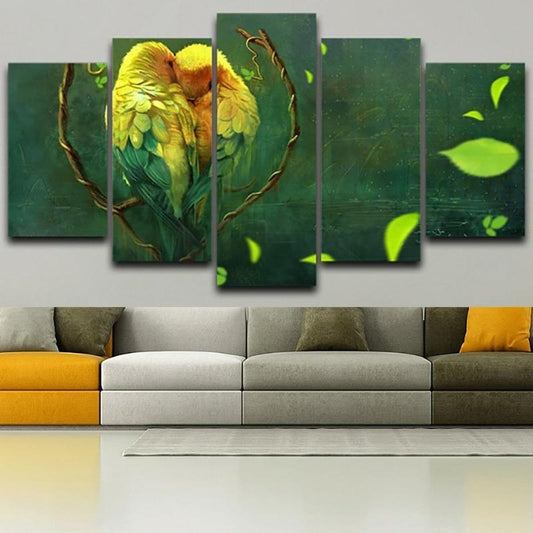 Toile peinture perroquet