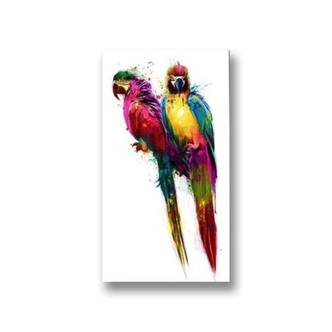 Toile perroquet multicolore