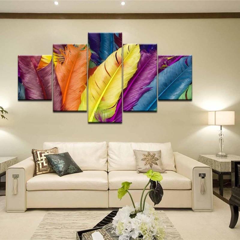 Toile perroquet plume