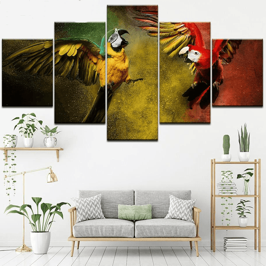 Toile tableau perroquet