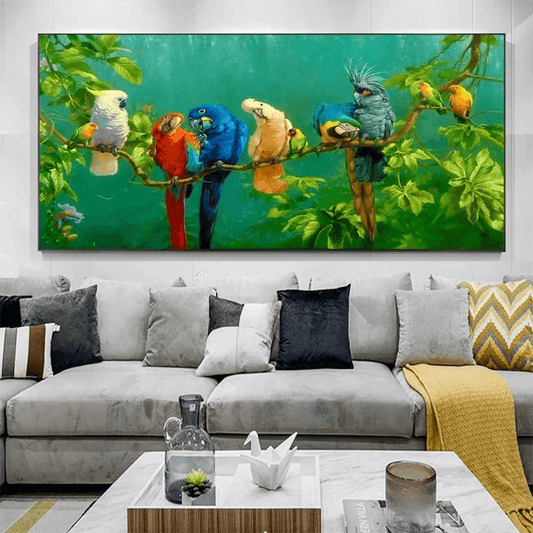 Toiles imprimées perroquet