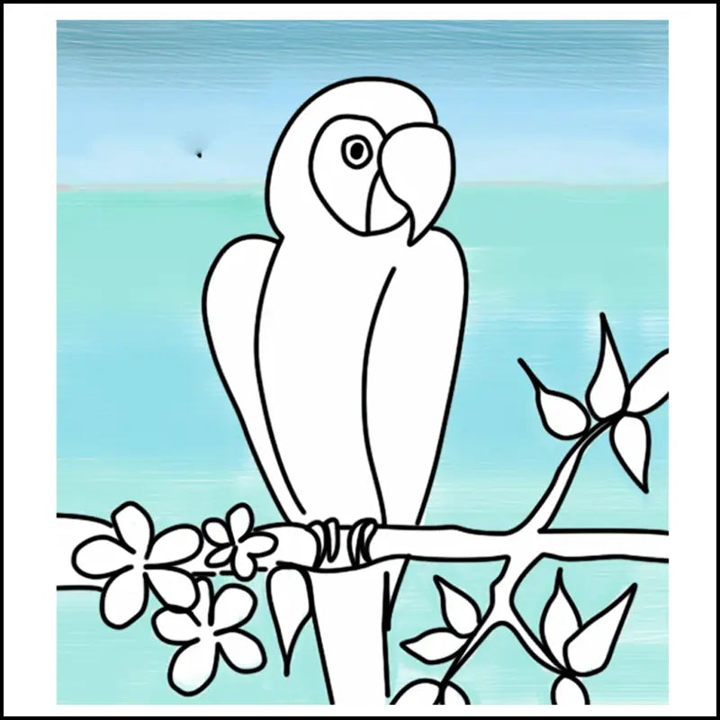 coloriage perroquet à imprimer