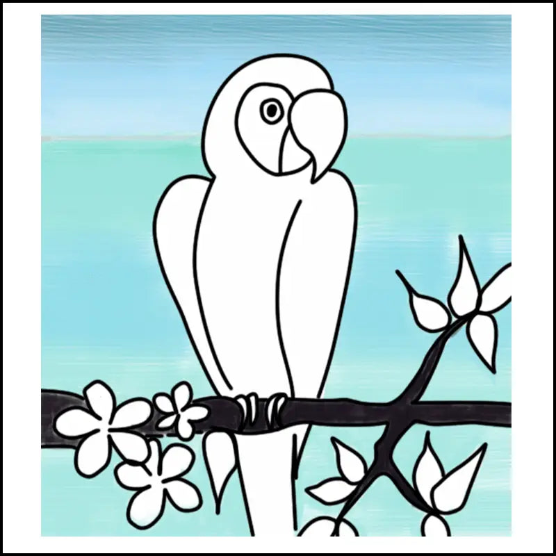 coloriage perroquet à imprimer 4