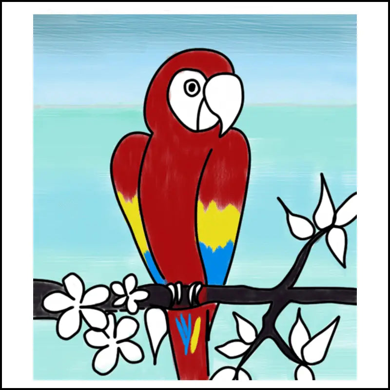 coloriage perroquet à imprimer 6