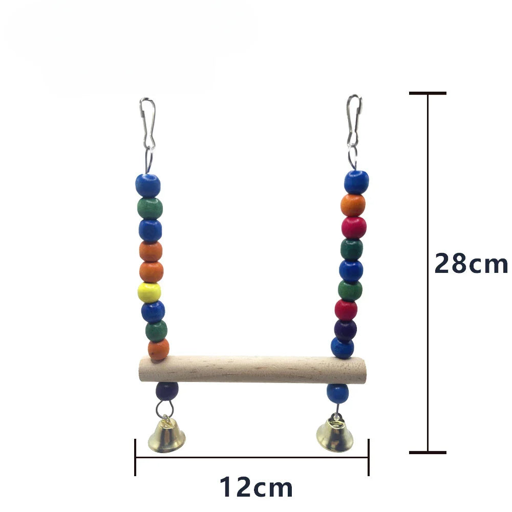 Balançoire en bois pour perroquet