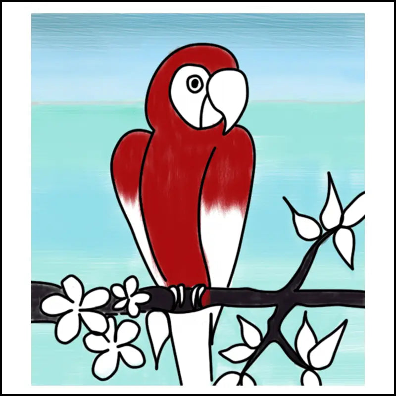 coloriage perroquet à imprimer