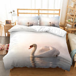 Housse de couette 3D motif cygne